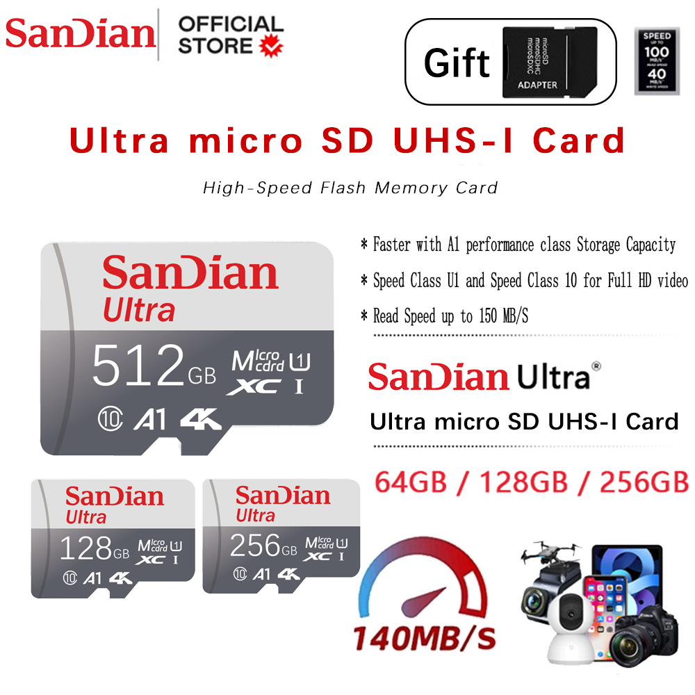 128GB 마이크로 TF SD 카드 고속 메모리 카드  - Drone Camera Waterproof 리뷰 및 가격